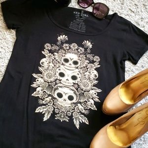 🖤Skull black shirt🤍